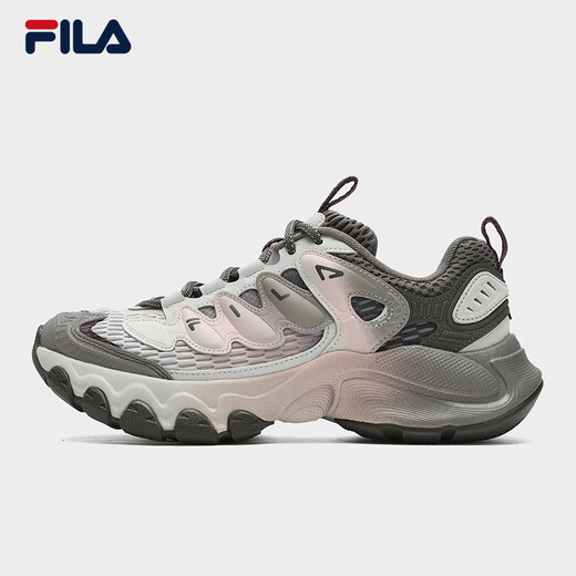 Chaussures pour femmes officielles Fila, chaussures de papa, chaussures de sport, 2025 chaussures neuves automne, chaussures de champignons à semelles épaisses, chaussures décontractées, cendres de charbon flottantes / agate blanc grey-cc 36