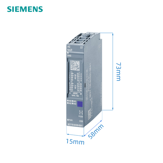 Siemens ET 200SP analog output module 6ES7135-6HD00-0BA1,AQ 4xU/I ST
