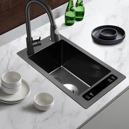 TLXT ultrasonic sink dishwasher multi-function intelligent cleaning machine kitchen integrated 304 stainless steel vegetable pool Black King Kong ultrasonic + purification double trough 12048 digital display