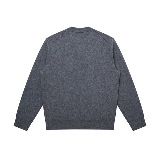 HAZZYS Men's Autumn and Winter Sweater Jacket Cotton/Wool Blended Knitted Cardigan for Men ABYZD0CCX22 Gray GE XL (180/100A 50)