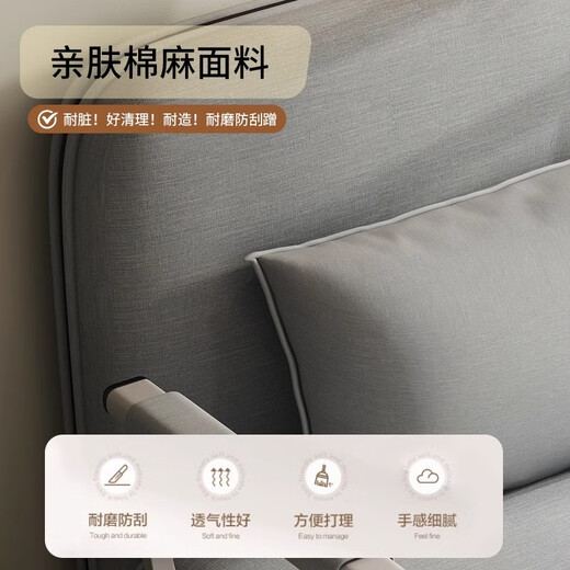 SOXW德国沙发床折叠床躺椅午睡办公室单人床两用电脑椅子家用午休 【65cm 】深灰色-送1抱枕
