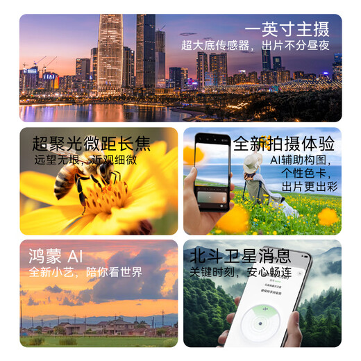 Huawei (HUAWEI) National Subsidy Pura 80Pro smart AI phone supports Hongmeng 6 Ready-made direct delivery Personalized color card AI assisted composition Huawei Hongmeng Smart YX55 Glaze White 12GB+512GB 12-term interest-free