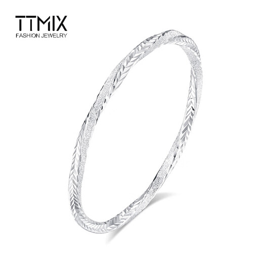 TTMIX women's platinum bracelet pt950 platinum bracelet frosted platinum bracelet birthday gift for girlfriend 55mm weight 22.72g width 4.0mm
