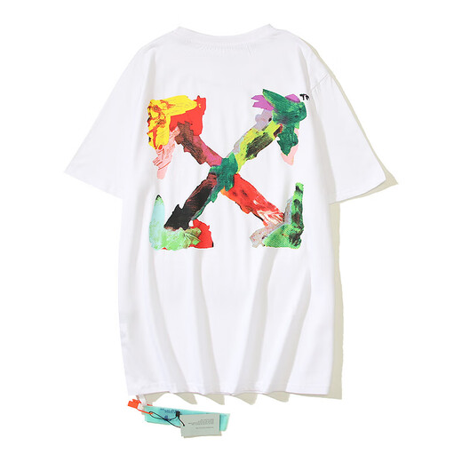 LEE KIDS秒发2025夏季新款off-white高品质男女同款T恤印花短袖 1278白 S
