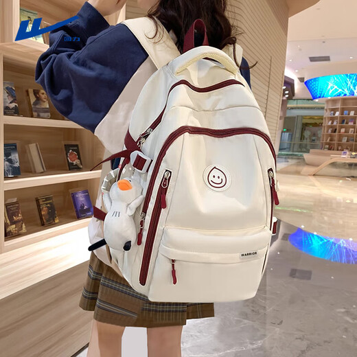 Huali junior high school students' schoolbags large capacity backpacks for grades 7-9 female high school students with good looks, simple and versatile backpacks