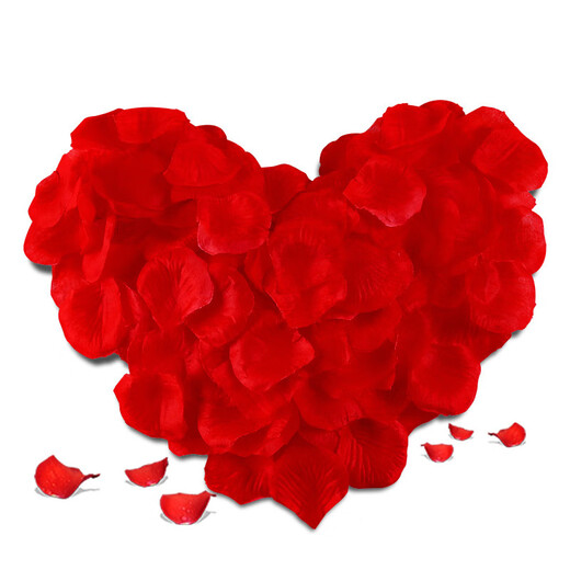 Zi Jiafu Simulierte Rosenblätter Vorschläge und Hochzeitssimulationsblätter Hochzeitsrequisiten Hochzeitsraum Dekoration Layout gefälschte Rosenblätter schwarz [1000pcs/Paket] Verpackung