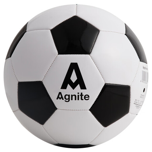 Agnite Football F1203 PVC regular 11-man machine sewing football No. 5 standard ball Send ball net F1203-classic black and white football No. 5 ball (regular 11-man machine)