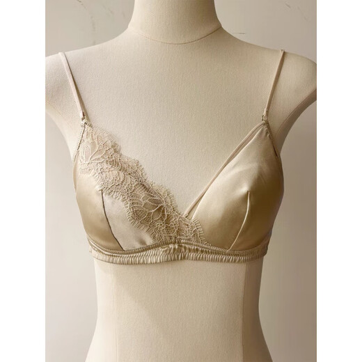 AIMER HOME French lace wire-free underwear for boyfriend and husband, black suit 70A 32B