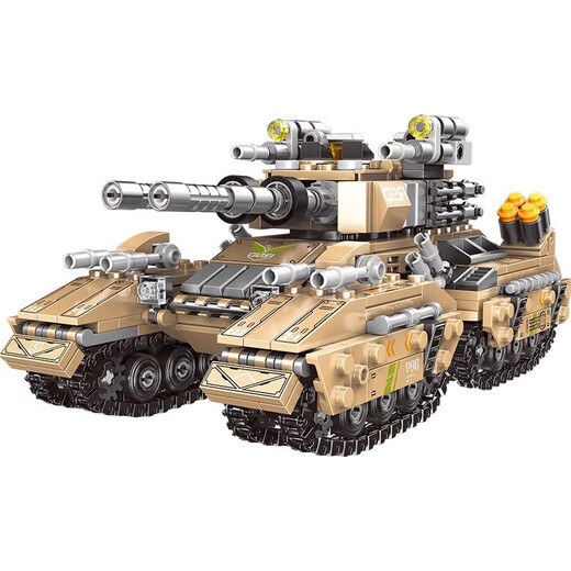 
LEGO (LEGO) 2025 new Chinese tank military model crawler armored vehicle brain-mounted building blocks 9 Emperor Tank (8 models in one set) 1048 particles