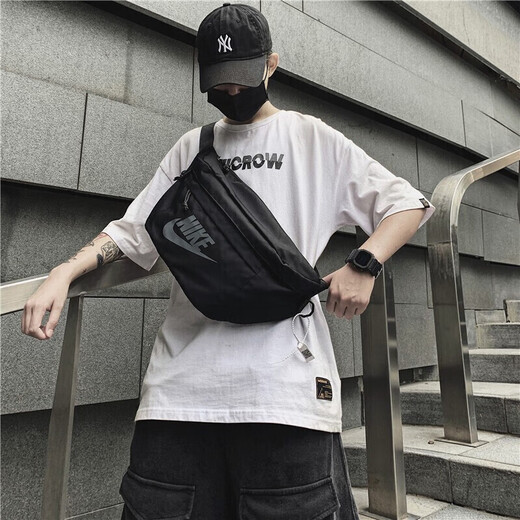 耐克（NIKE）男包女包潮流运动包休闲包健身训练跑步轻便胸包单肩包斜挎包 BA5751-010/煤黑 均码