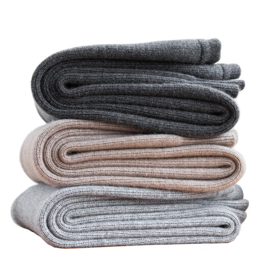 KING DEER cashmere pants for men and women, thickened warm pants for inner wear, thin high-waisted slim fit autumn and winter thickened large size cashmere leggings, men's style, dark gray XL