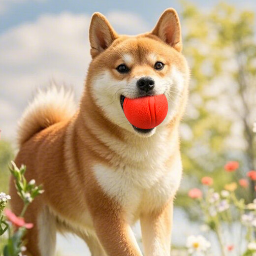 Zanpet dog toy ball, bite-resistant and molar-resistant elastic ball, Teddy self-pleasure and boredom relief, solid rubber ball for pet training