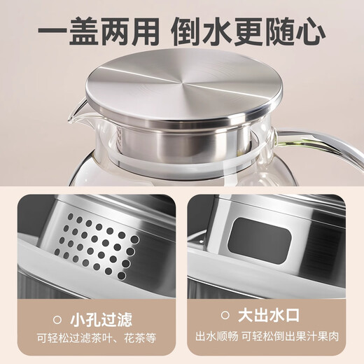 Tianxi (TIANXI) glass cold kettle, cold kettle, high temperature resistance, household teapot, refrigerator, cold brew kettle, cold water cup, summer 1.8L