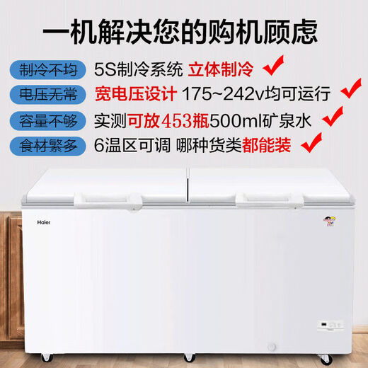 海尔（Haier）冰柜519/629/719/829HEZ商用大容量节能冷藏冷冻家用速冻冷柜 BC/BD-629HEZ 电子控温