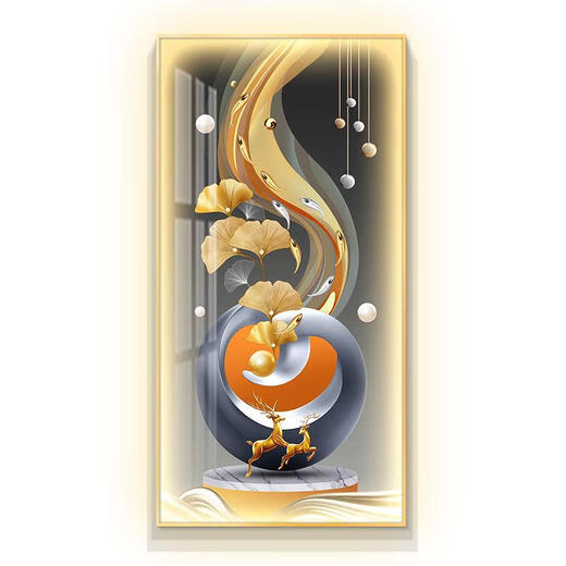 Drei-April-Tiger Hongyun Dangtou führte mit Lichtern, um in den dekorativen Gemäldekorridor und den Korridor-Hängen-Gemälde CN-6296-Hongyun Dangtou 50*100 goldener Grenze gewöhnlicher Stil ohne