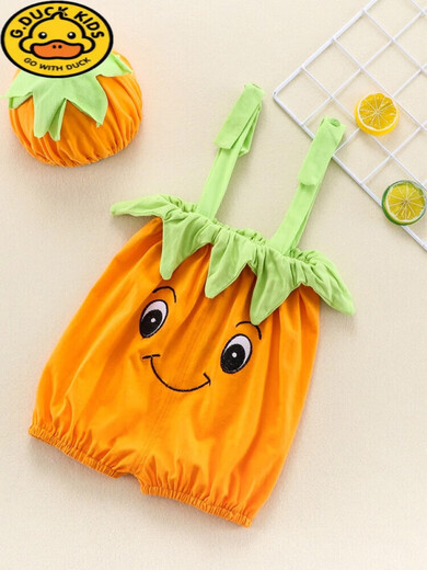 018-month-old baby clothes set summer thin cotton sleeveless shorts overalls for boys and girls with hood Watermelon jumpsuit with hood 66cm 66cm66 Recommended height 57-64 cm