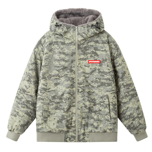 
SPRAYGROUNDsg Shark Big Logo Shark Mouth Camouflage Casual Jacket Jacket Men and Women Same Model Military Green Military Green M