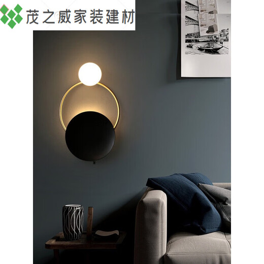 君默北欧轻奢客厅卧室床头复古装饰背景墙创意个性设计师新款现代壁灯 679金色小蛮腰暖光LED