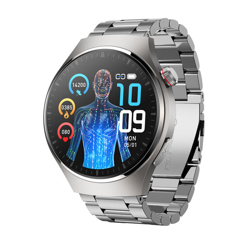 Huawei Hongmeng System General 2025 Neue Uhr Nicht-invasive Blut Diabetesäure Blutlipid Blutdruck Elektrokardiogramm Schwarze Legende Peakversion (Stahlgurt senden)