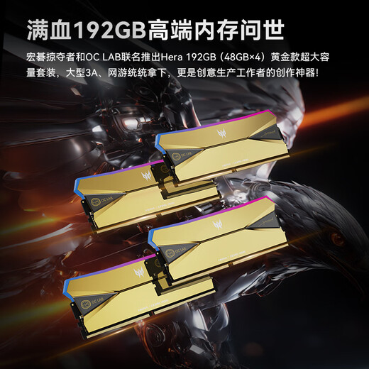 Acer PREDATOR 192G (48G 4) set DDR5 6000 frequency desktop memory stick Hera Shadow Series RGB light strip (C28) OC LAB version AI computer accessories