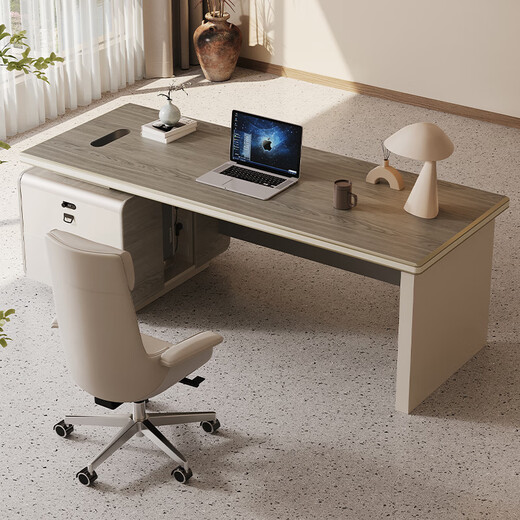 Desk Boss Desk President's Desk Modern Simple Office Furniture Panel Executive Desk Office Desk and Chair Combination Customized Size Special Photo