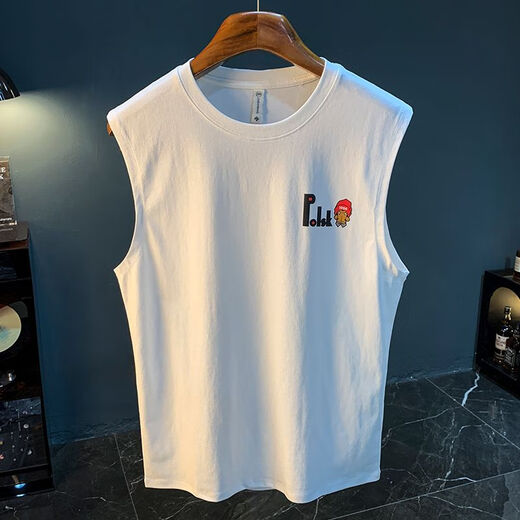
Classic Car (LAOYECHE) 2025 Summer Men's Vest Trendy Loose Large Size Vest Sleeveless T-shirt Casual and Versatile Training Old Man Shirt White [JSW9923-A] M Suitable for 90-108Jin [Jin equals 0.5 kg]