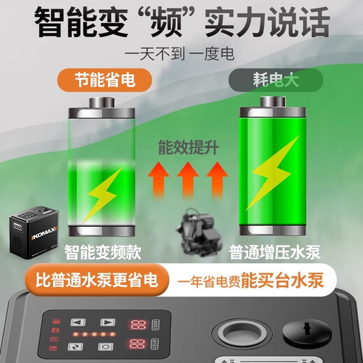 CLCEY变频增压泵家用全自动静音全屋自来水热水器管道加压自吸泵抽水泵 3档调压白色-战神款1390W