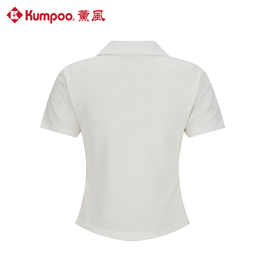 薰风（KUMPOO）羽毛球服女款透气速干运动短袖比赛训练服T恤K241W-1096 白色 M