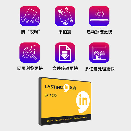 Unidad de estado sólido Jiunei SSD interfaz sata3.0 partículas TLC originales computadora portátil de 2,5 pulgadas velocidad de lectura general de hasta 550 MB/s serie is5 512G 550 M/S partículas TLC