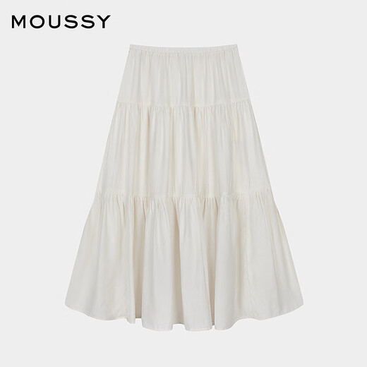 
Moussy 2025 spring new product literary pastoral style big sling skirt long skirt women 028ISA31-3261 013 Ivory color equal size