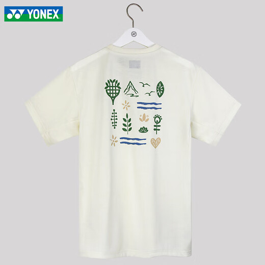 Yonex yonex badminton kleider kurzarm t-Shirt T-Shirt Schnell trockener Sportswear Top 16833cr Ice Beige L.