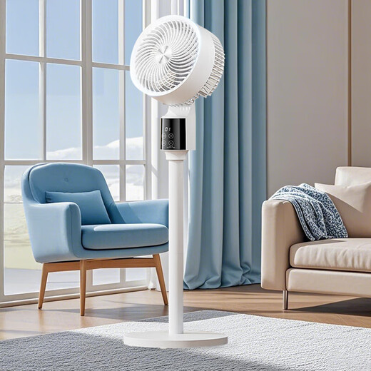 Intelligent Voice Shaking Air Circulation Fan Home Bedroom Silent Floor Fan Office Powerful Refrigeration Air Conditioning Fan Stand Standalone Small Electric Fan Level 1 Energy Consumption Upgraded Remote Control Model Long-distance Remote Control | Negative Ion Purification 2025 New Upgraded Model