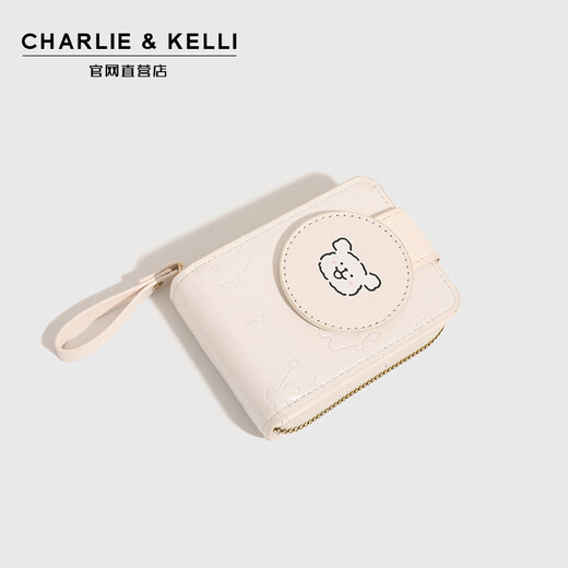 CHARLIE&KELLI brand small c&k bag for women 2025 new card bag cute cartoon 520 gift for girlfriend, cream white