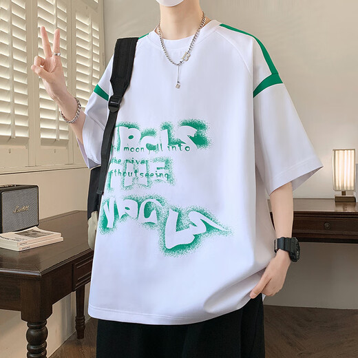 QLTQZQ Summer Camiseta de manga corta Niño de 12-15 años adolescentes 13 Tops para niños camisas para hombres 16 695 Green Quality Assurance M 80-100Jin [Jin equivale a 0.5 kg]