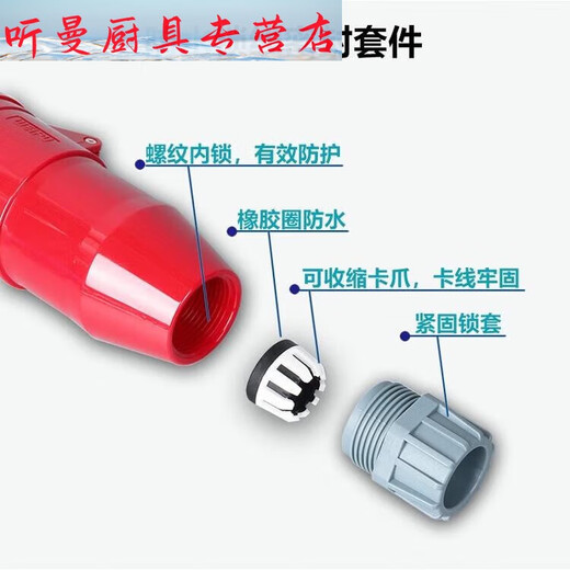 CLCEY工业插头插座TYP235明暗装座16A32A5芯防水航空连接器TYP285 16a5芯明装插座typ6623