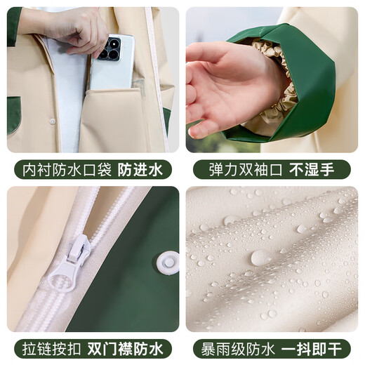 Mu Meng children's raincoat with school bag seat waterproof and breathable baby thickened raincoat boys and girls go to school outdoor fashion poncho Mokami XL [Suggested height 110-120cm]
