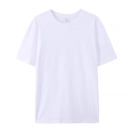 Weißer Sommer lässig losen losen großer studentischer runder Hals gedrucktes kurzärmeliges T-Shirt für Frauen, schlank und vielseitiges neues einfaches T-Shirt 1484 m 85-95jin [Jin ist 0,5 kg]