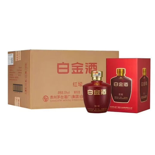 贵州茅台酒 贵州茅台醇酒 酱香型白酒 年份随机 宴请送礼 正品保真 53度 500mL 6瓶 茅台白金酒红坛