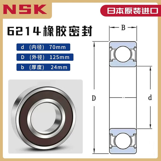 Japón importado NSK RODENDES 6207 Oficial 6208 Square 6209 Bandera 6210 Barco 6211 Tienda 6212 6213ZZ DDU 6214DDU-Ruber