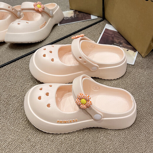 Heacooa girls zwei tragen Hausschuhe 2025 Neue Sommer Kindergefühlsloch Medium Big Children Girl Light Beach Schuhe Beibai 40