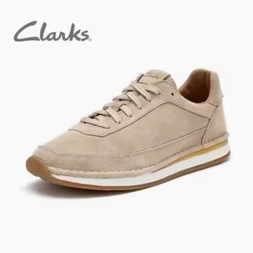 Qile Leder Clark Art -Serie Herrenschuhe Modetrend Casual Sneakers Craftrun Lace White 43