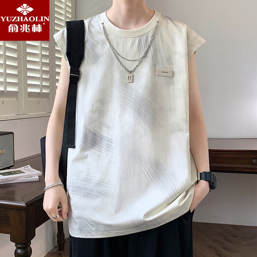 
Yu Zhaolin American sleeveless T-shirt in summer new fashion brand loose vest teenager casual gradient printed vest T 10512-9227 green XL about 100-120Jin [Jin equals 0.5 kg] can be worn