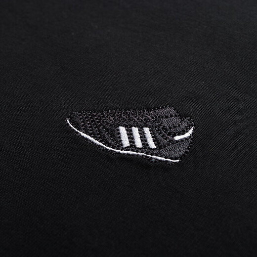 Adidas short-sleeved T-shirt men's 2025 summer new sportswear knitted breathable cotton comfortable round neck half-sleeved top JJ1421 black cotton S