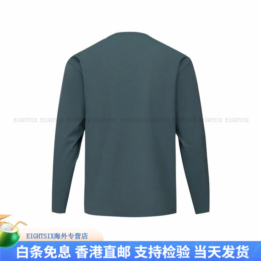 DESCENTE Essential series simple Henry collar quick-drying long-sleeved T-shirt sweater for men DB-DARK BLUE L