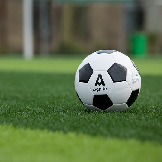 Agnite Football F1203 PVC regular 11-man machine sewing football No. 5 standard ball Send ball net F1203-classic black and white football No. 5 ball (regular 11-man machine)