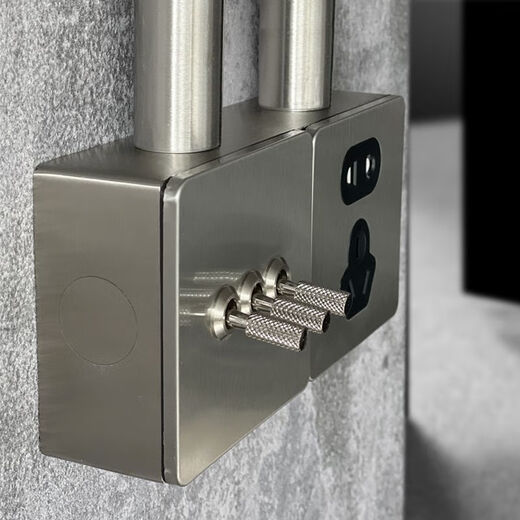 何佳功定制明装插座明装工业风开关不锈钢明线盒复古开关拨杆家用 四开单双控通用