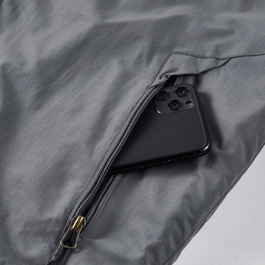 Autumn and winter men's velvet thickened reversible vest with multiple pockets for outdoor fishing shooting jacket detachable hooded vest Gray XL 130-145Jin Jin equals 0.5kg