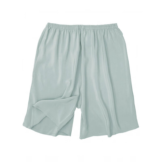 Xuanyuan Silk Pajamas Shorts pour hommes Mulberry Silk Silk Small Size confortable et respirant maison d'été universelle pour les hommes et les femmes Couleur d'abricot 13568 Satin Taille de partie 100-135jin [Jin est égal à 0,5 kg]