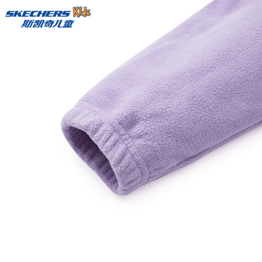 Skechers 2025 autumn new children's water-proof, windproof and sunproof three-in-one jacket for boys and girls, versatile jacket, dark purple/00QD 140