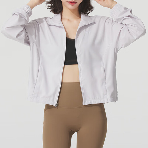 耐克（NIKE）外套女装2025夏季新款运动服梭织透气立领上衣夹克HQ3368-078 HQ3368-078苍野灰/白色 M